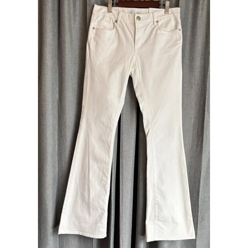 Ann Taylor White Boot Cut Pants